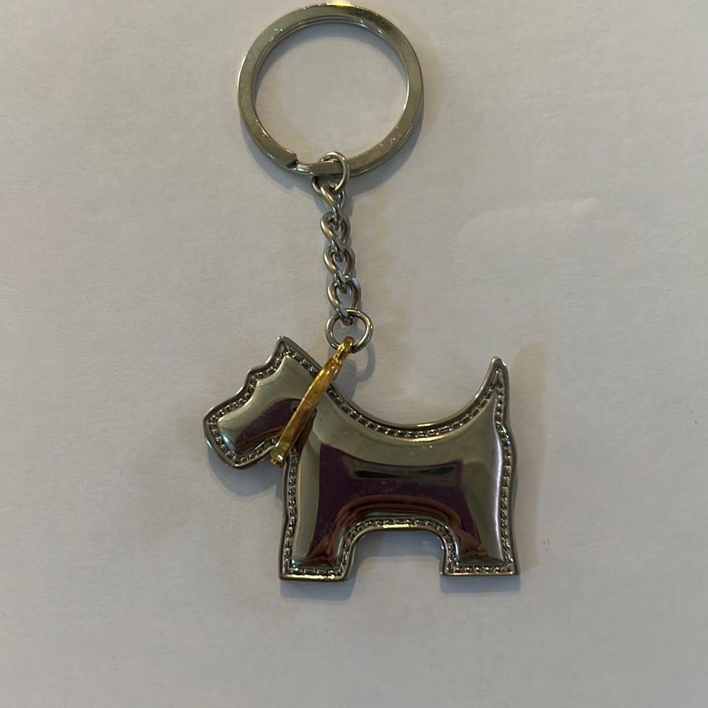 Silver Tone Scottie Dog Keychain
